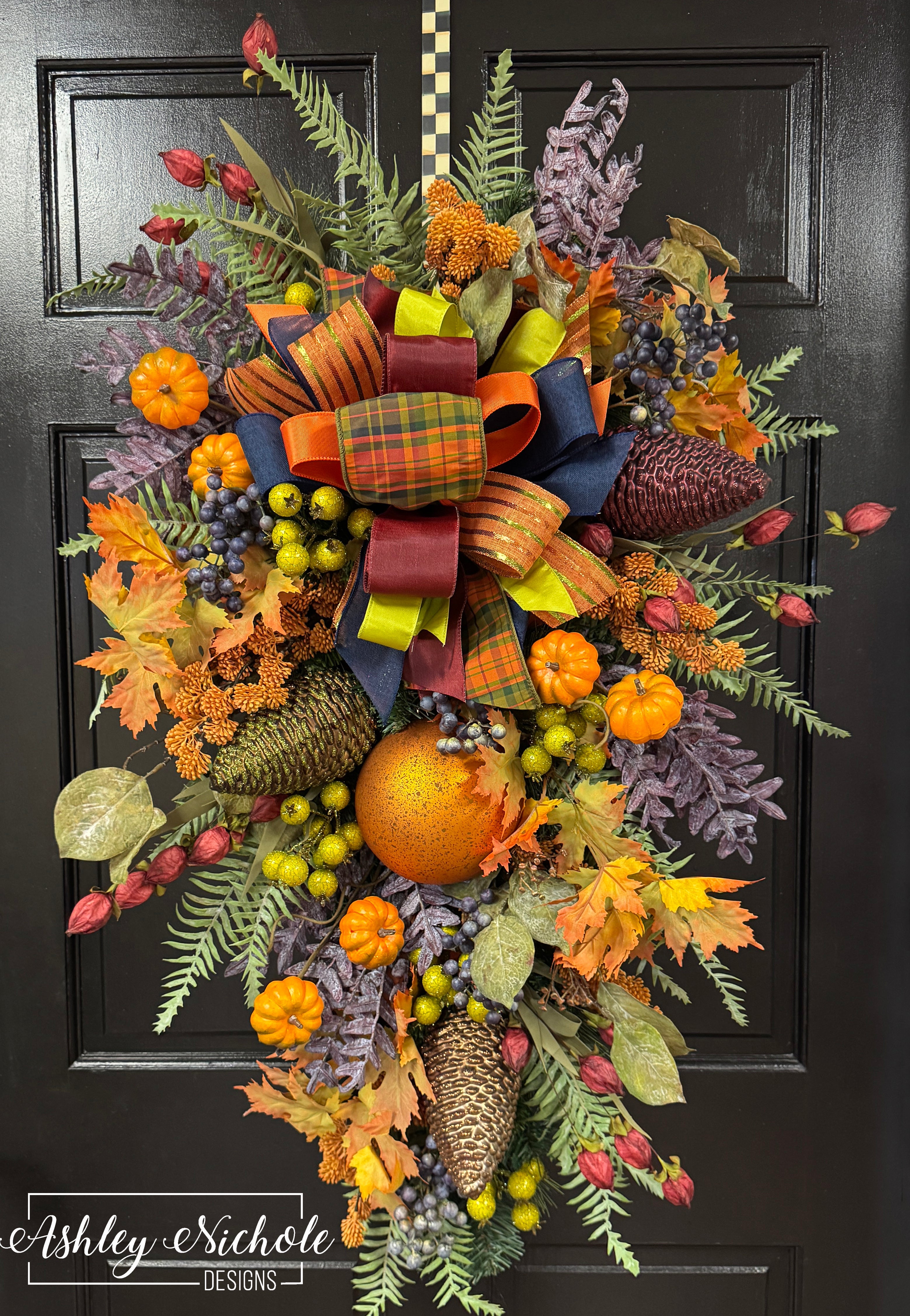 Pumpkin & Pinecone Splendor Fall Swag