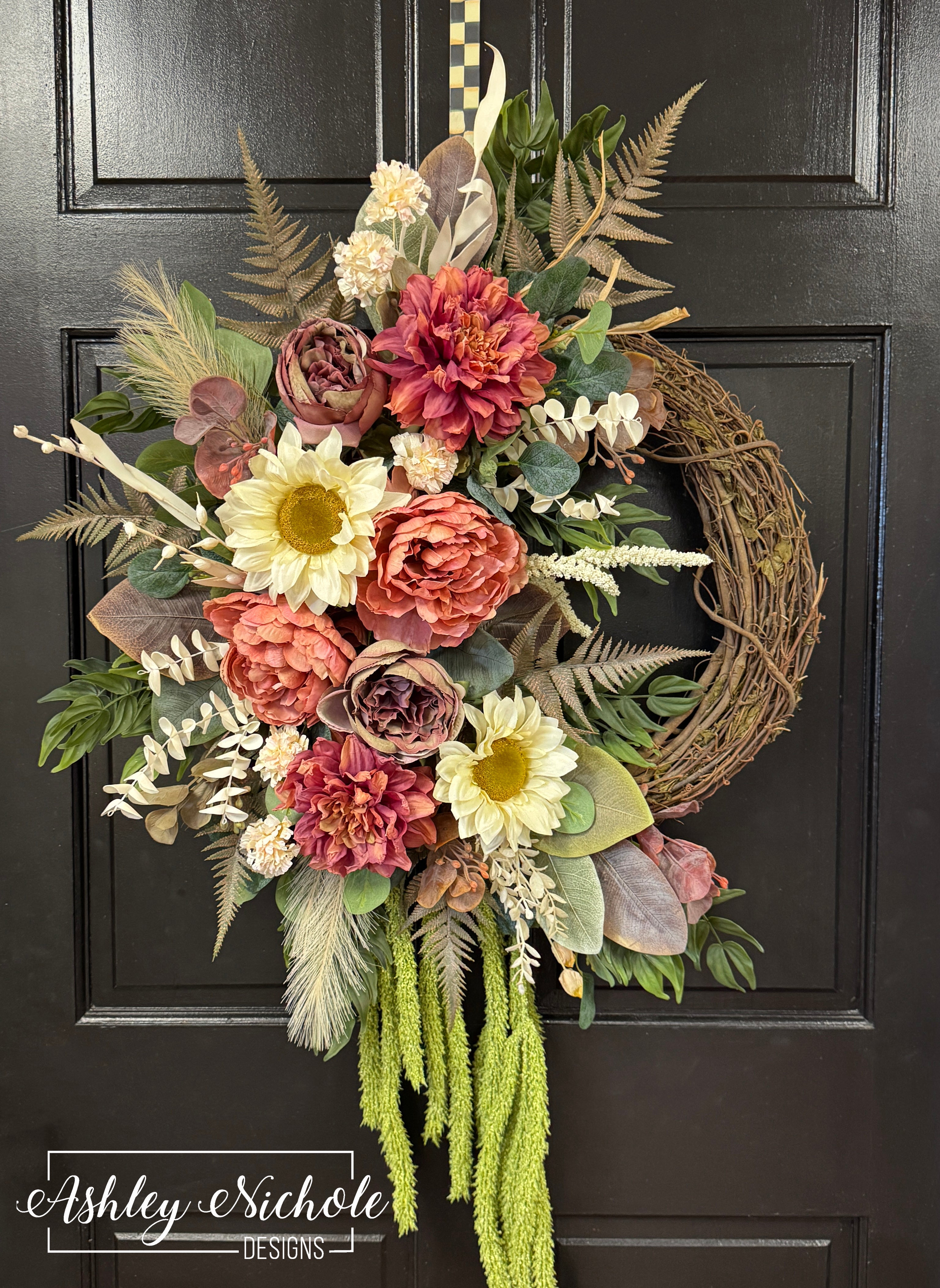 Soft Heather Fall Floral Wreath