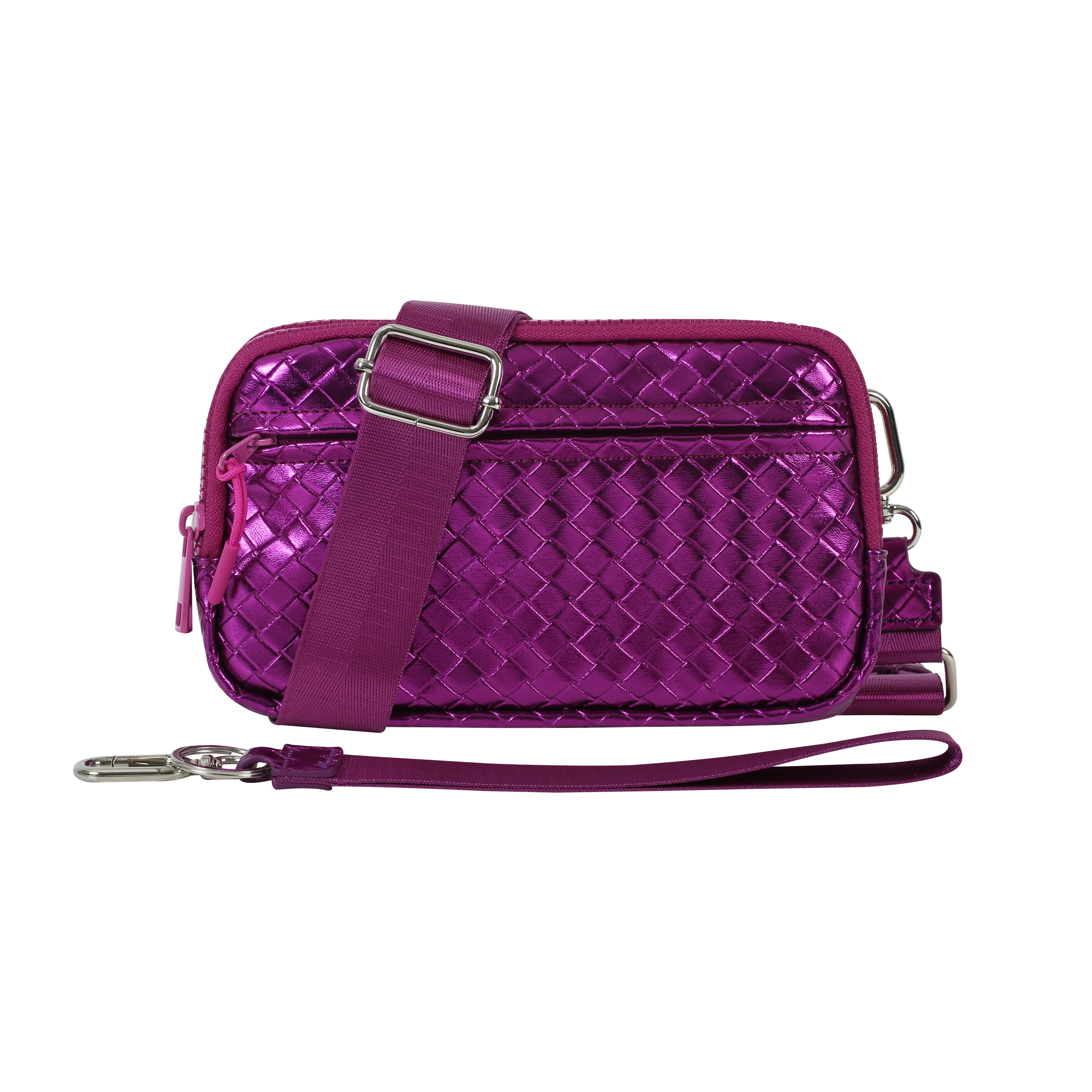 Statshy – Woven Leather Crossbody Wallet