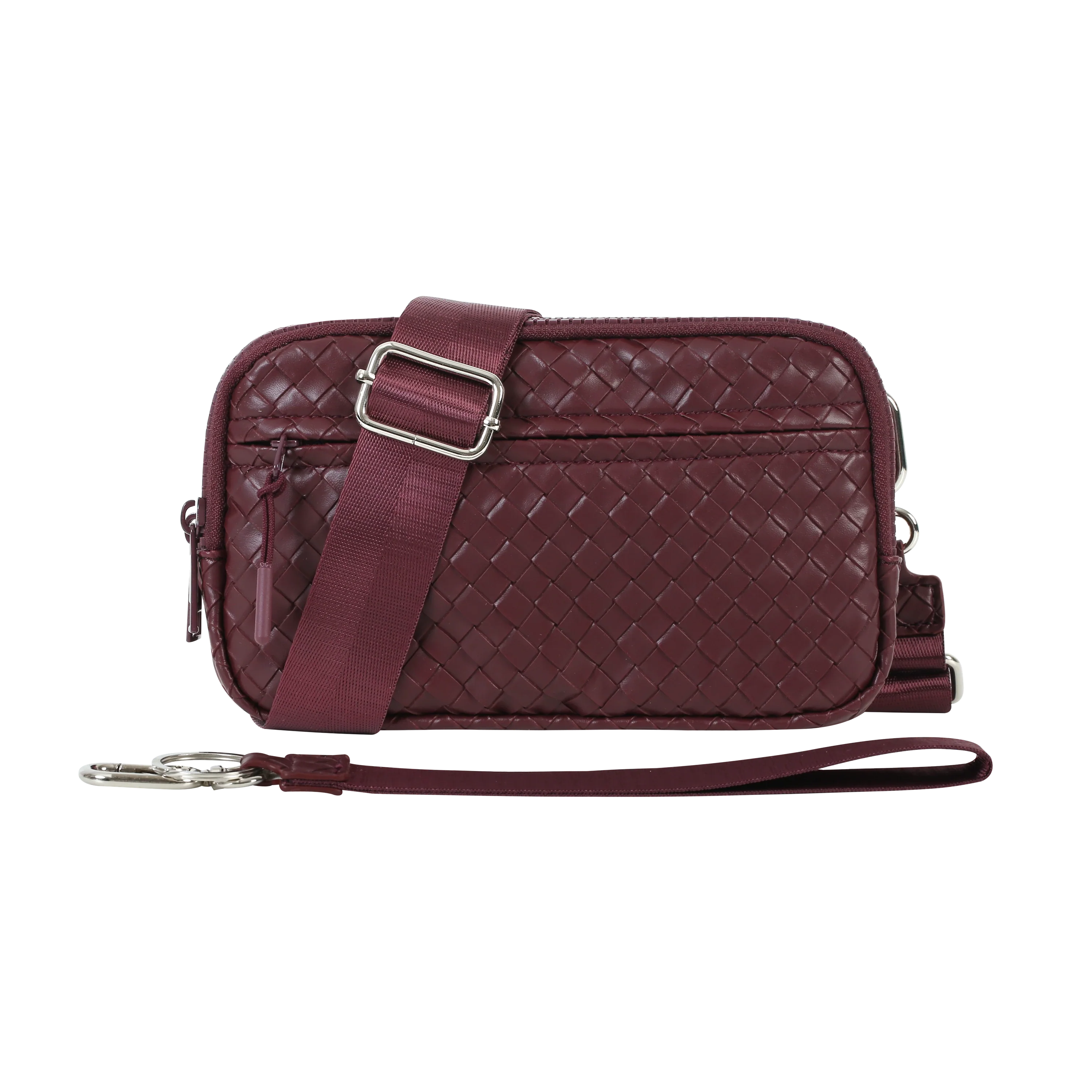 Statshy – Woven Leather Crossbody Wallet