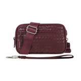 Statshy – Woven Leather Crossbody Wallet