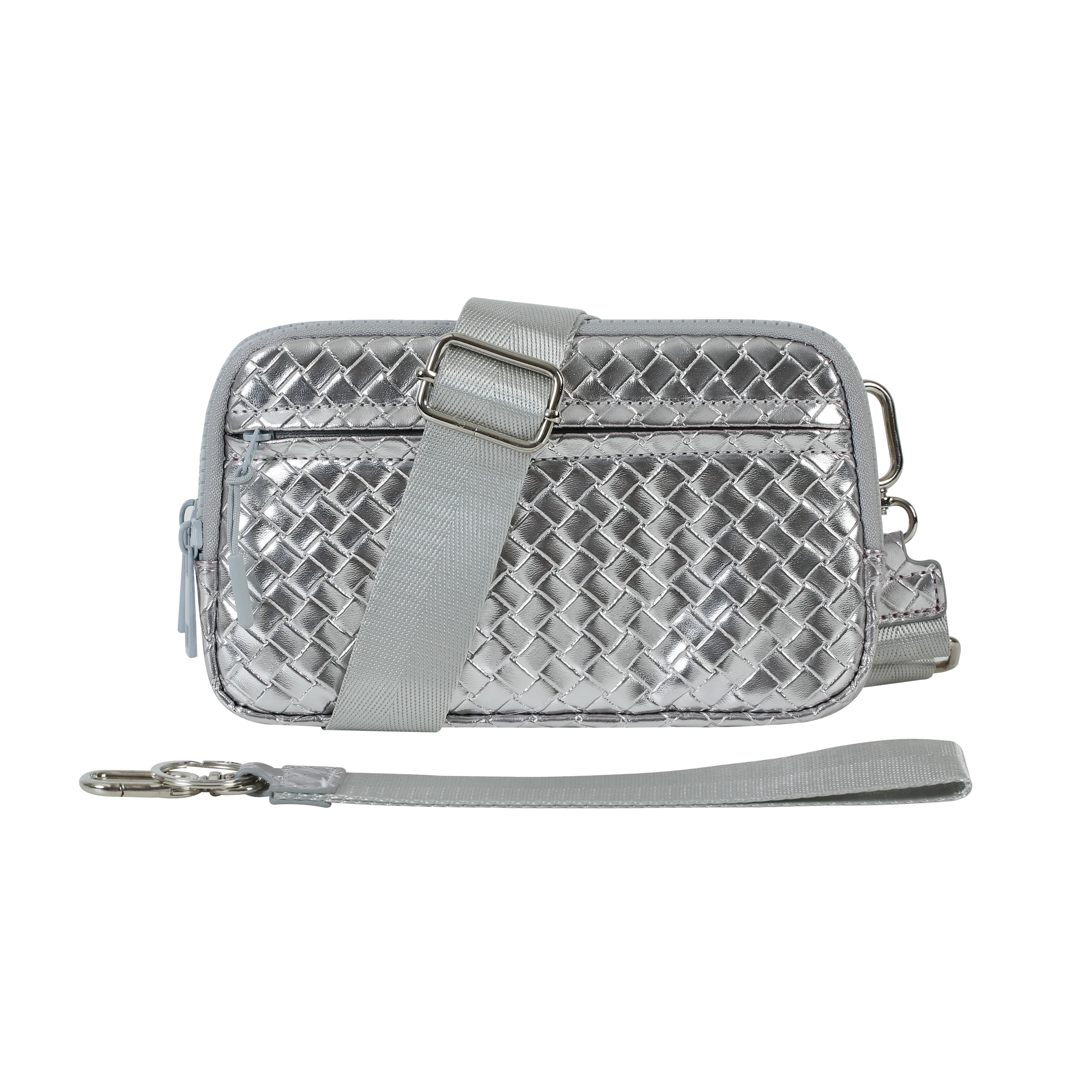 Statshy – Woven Leather Crossbody Wallet
