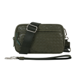 Statshy – Woven Leather Crossbody Wallet
