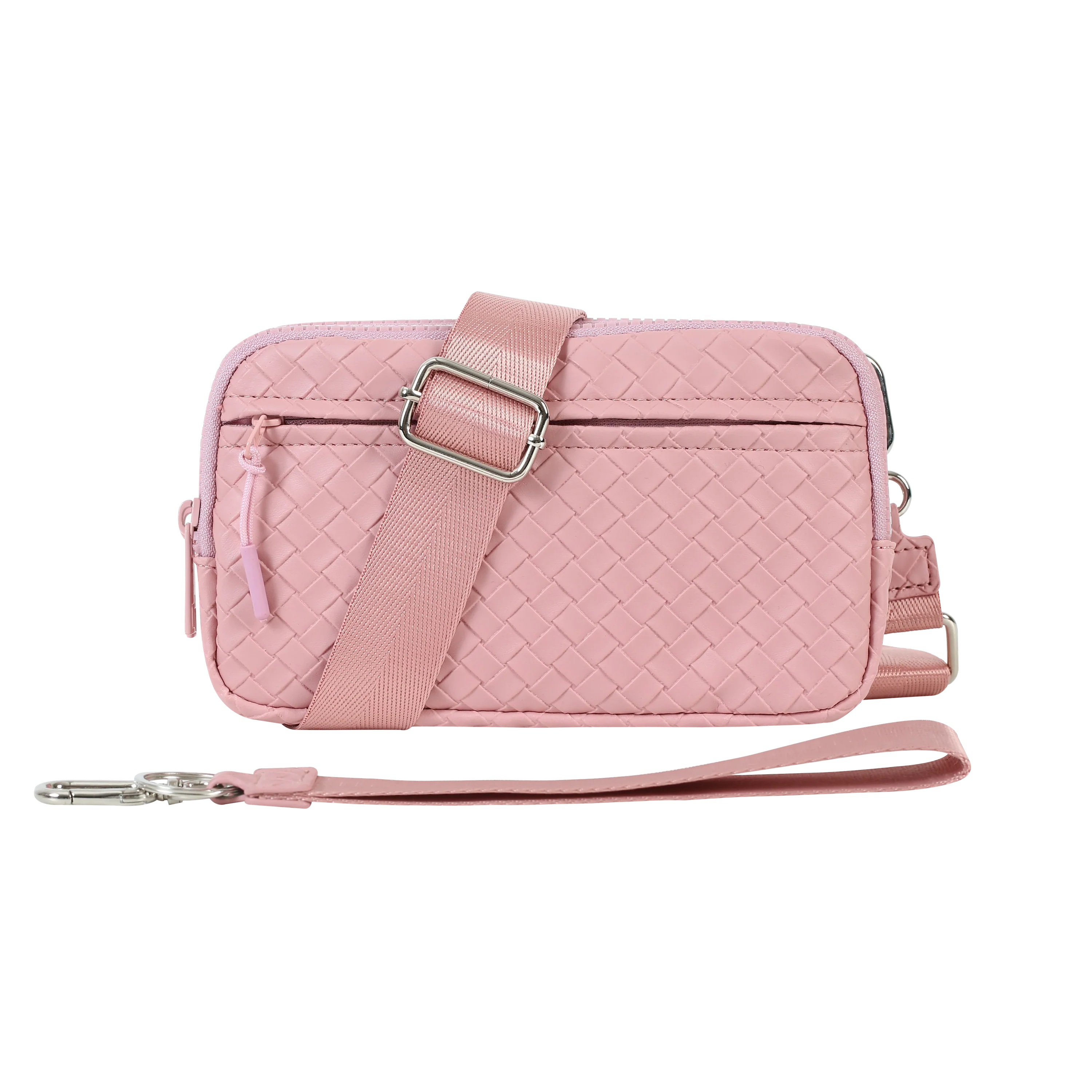 Statshy – Woven Leather Crossbody Wallet