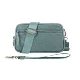 Statshy – Woven Leather Crossbody Wallet
