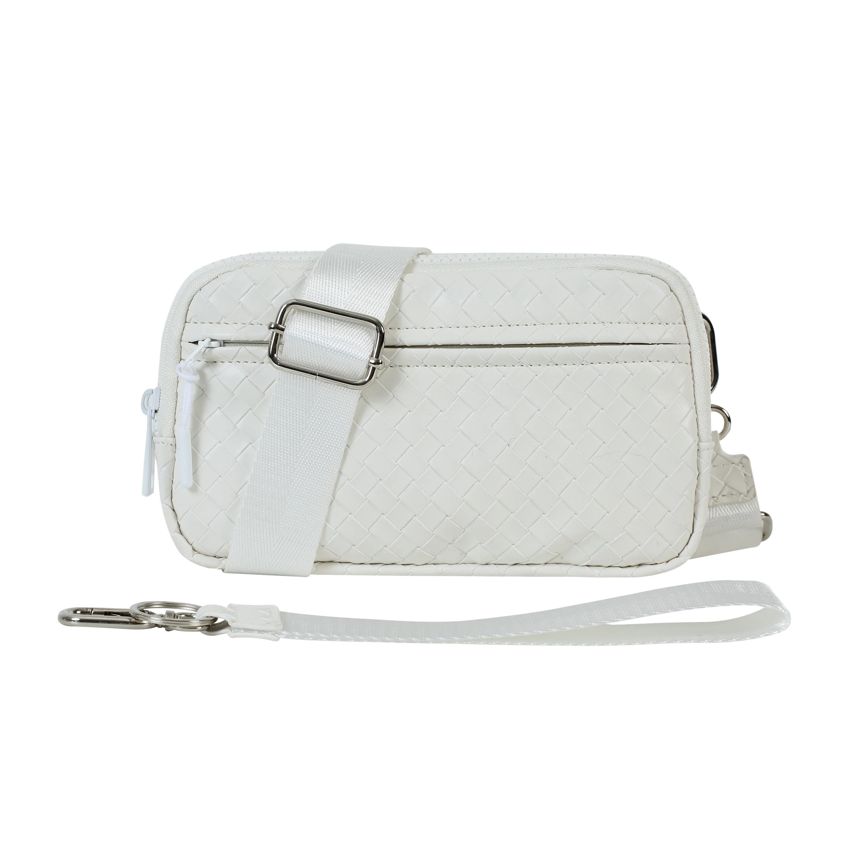 Statshy – Woven Leather Crossbody Wallet