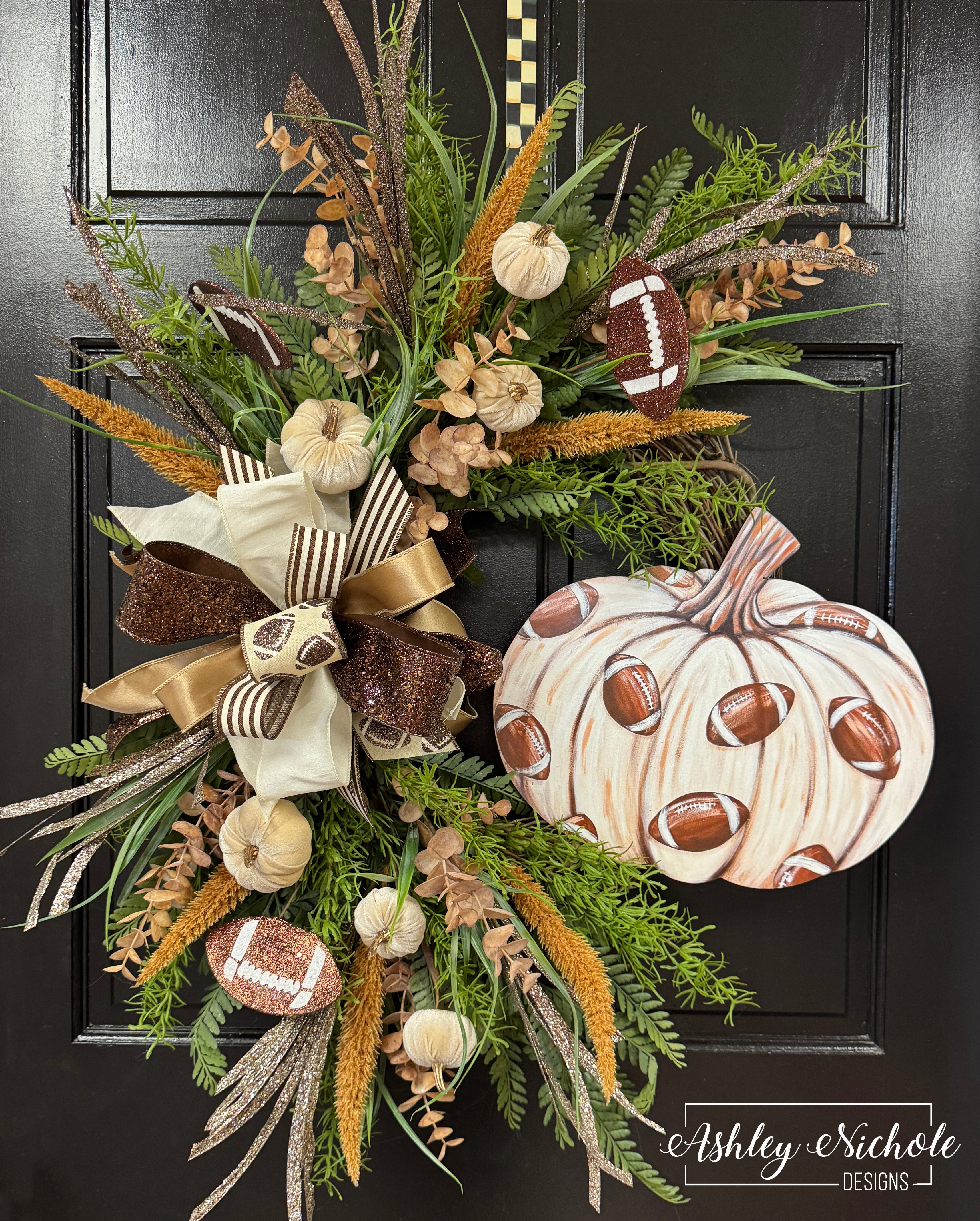Touchdown Pumpkin Fall Wreath