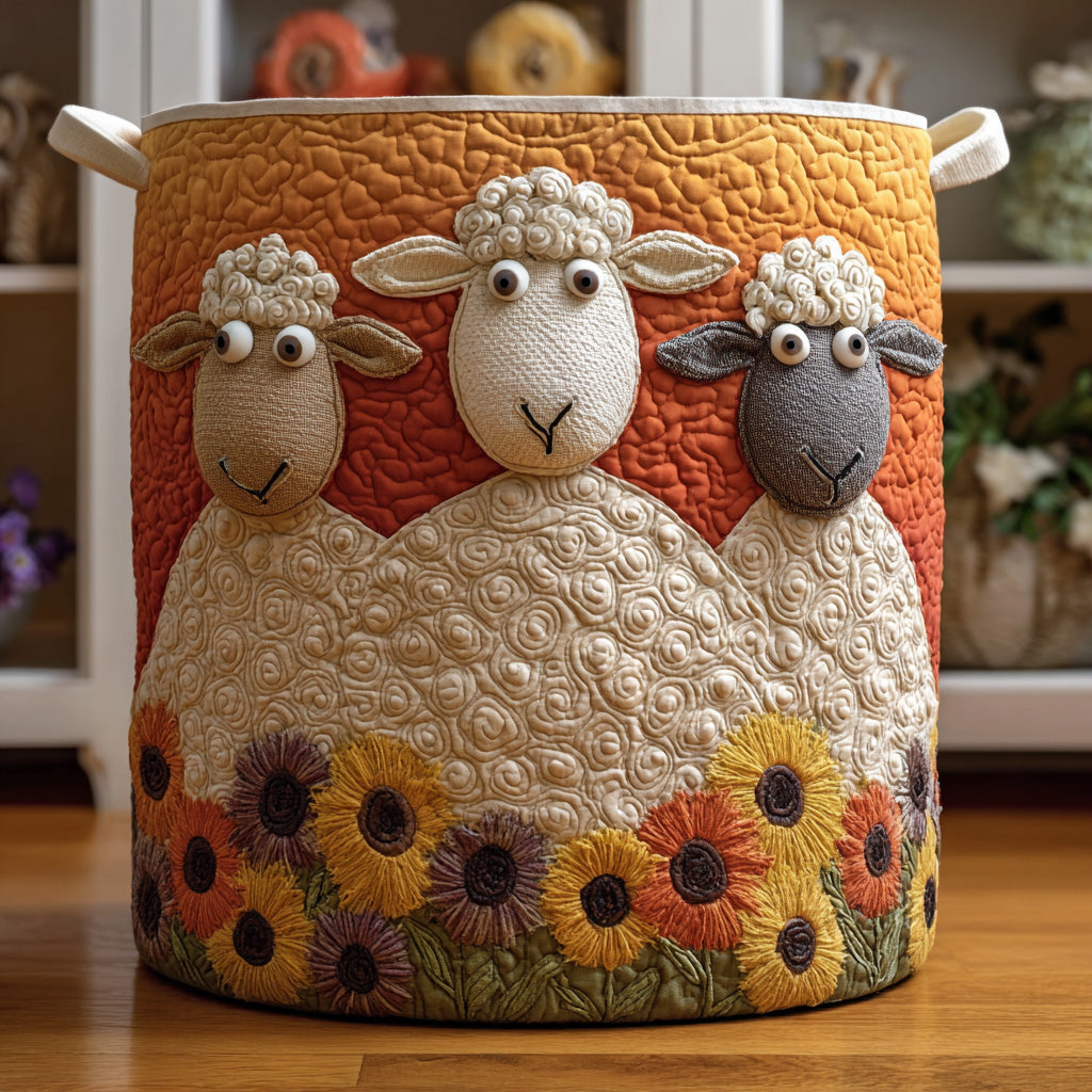 Woolly Whimsy Quilted Laundry Basket NCU0DV806
