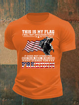 Men's  THIS IS MY FLAG Print T-Shirt
