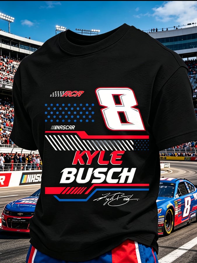 Men's Commemorative T-Shirt: Legendary Race Car Driver Print