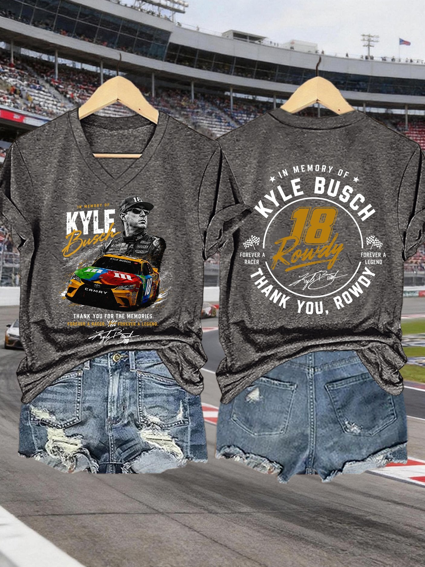 Women's Racing Legend Memorial  Print Casual T-shirt