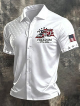 Men's Retro Independence Day Patriot Short-Sleeve Shirt