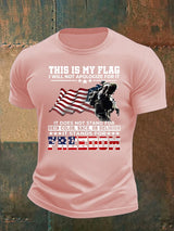 Men's  THIS IS MY FLAG Print T-Shirt