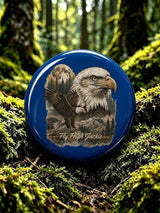 Unisex Retro Fly High Jackie Pin-Back Button
