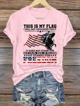 Women's  THIS IS MY FLAG Print T-Shirt