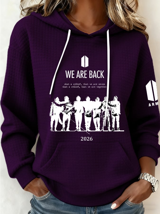 Women's Retro Leisure  Print Hoodie