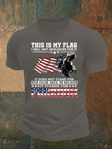 Men's  THIS IS MY FLAG Print T-Shirt