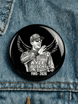 Racing-Themed Printed Brooch