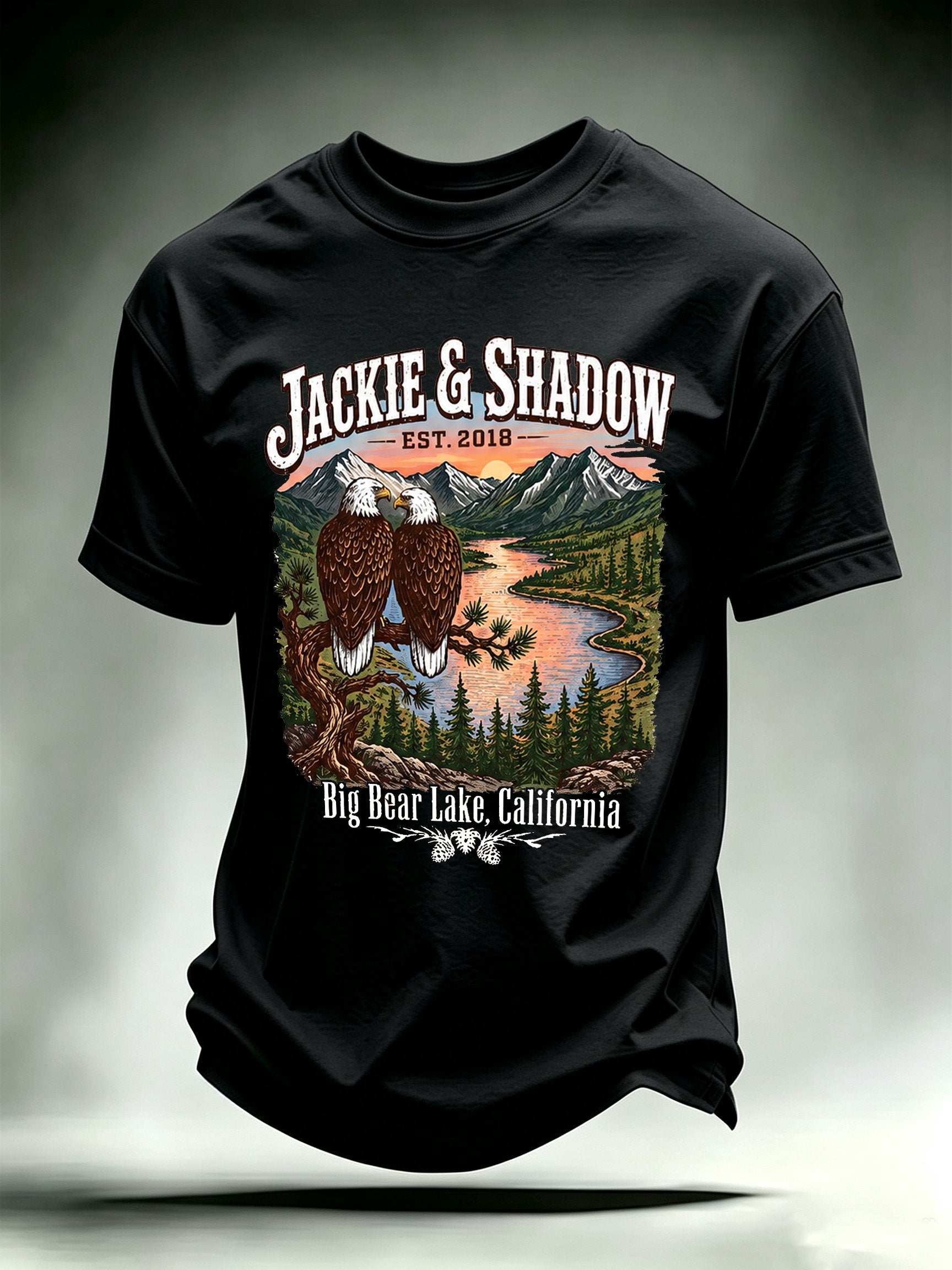 Men's JACKIE & SHADOW Print Crew-Neck T-Shirt
