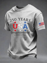 Men's Celebrate 250th Anniversary Print Round Neck T-shirt