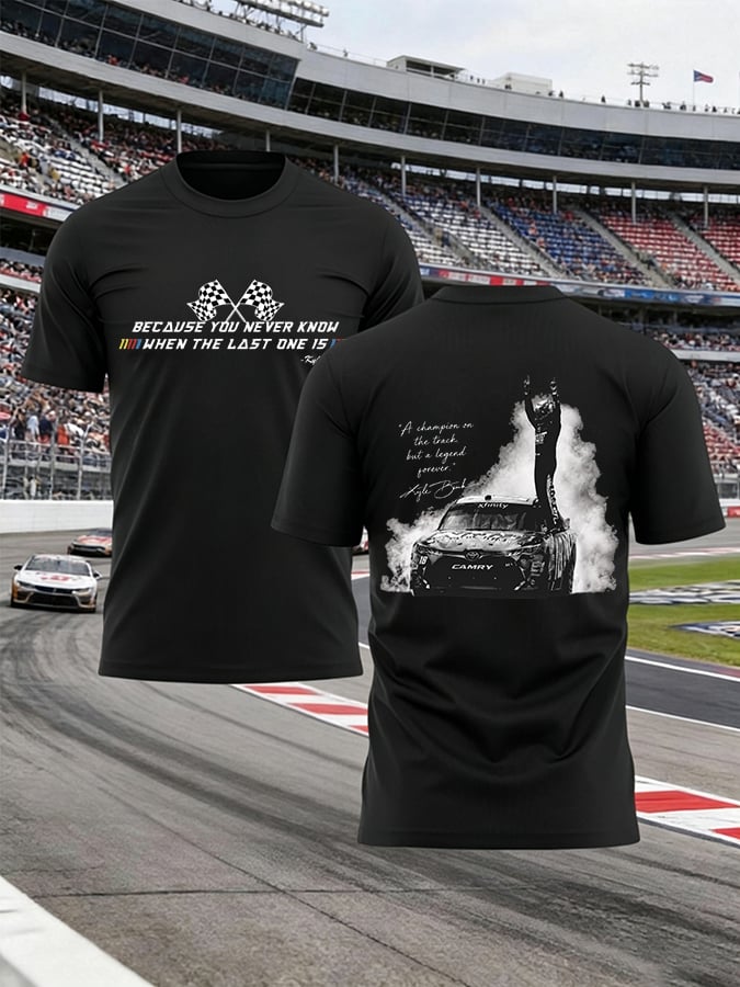 Men's Racing Legend Memorial Print Round Neck T-shirt