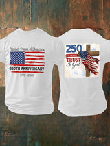 Men's Retro In God We Trust 250th Anniversary 1776-2026 Print T-Shirt