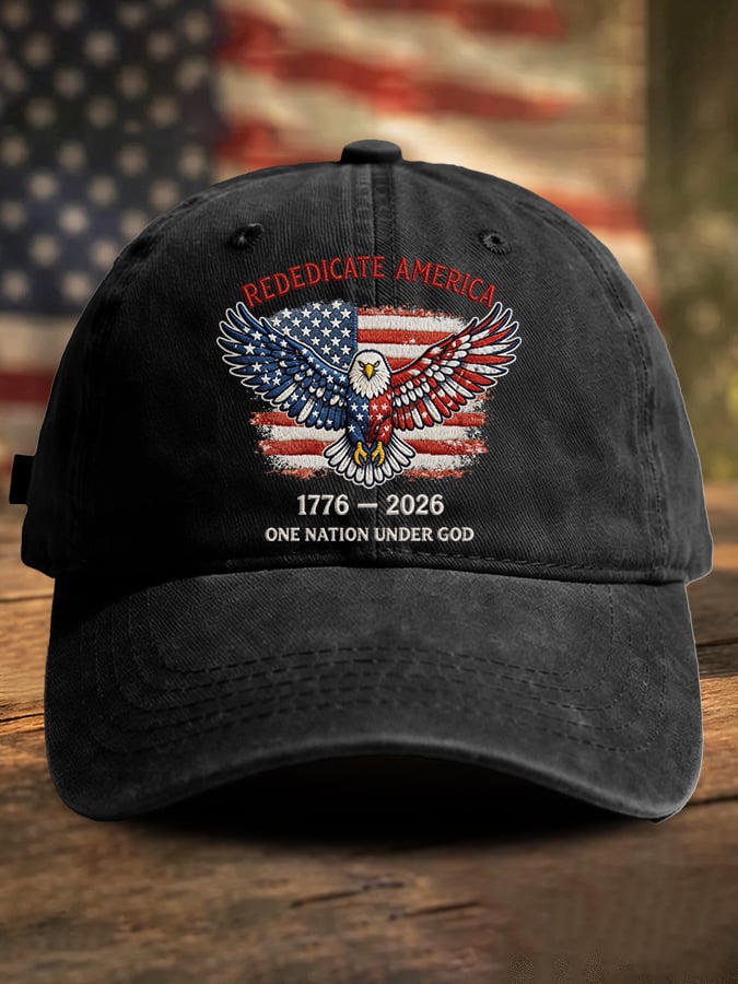 Retro Rededicate 250 One Nation Under God Print Baseball Cap