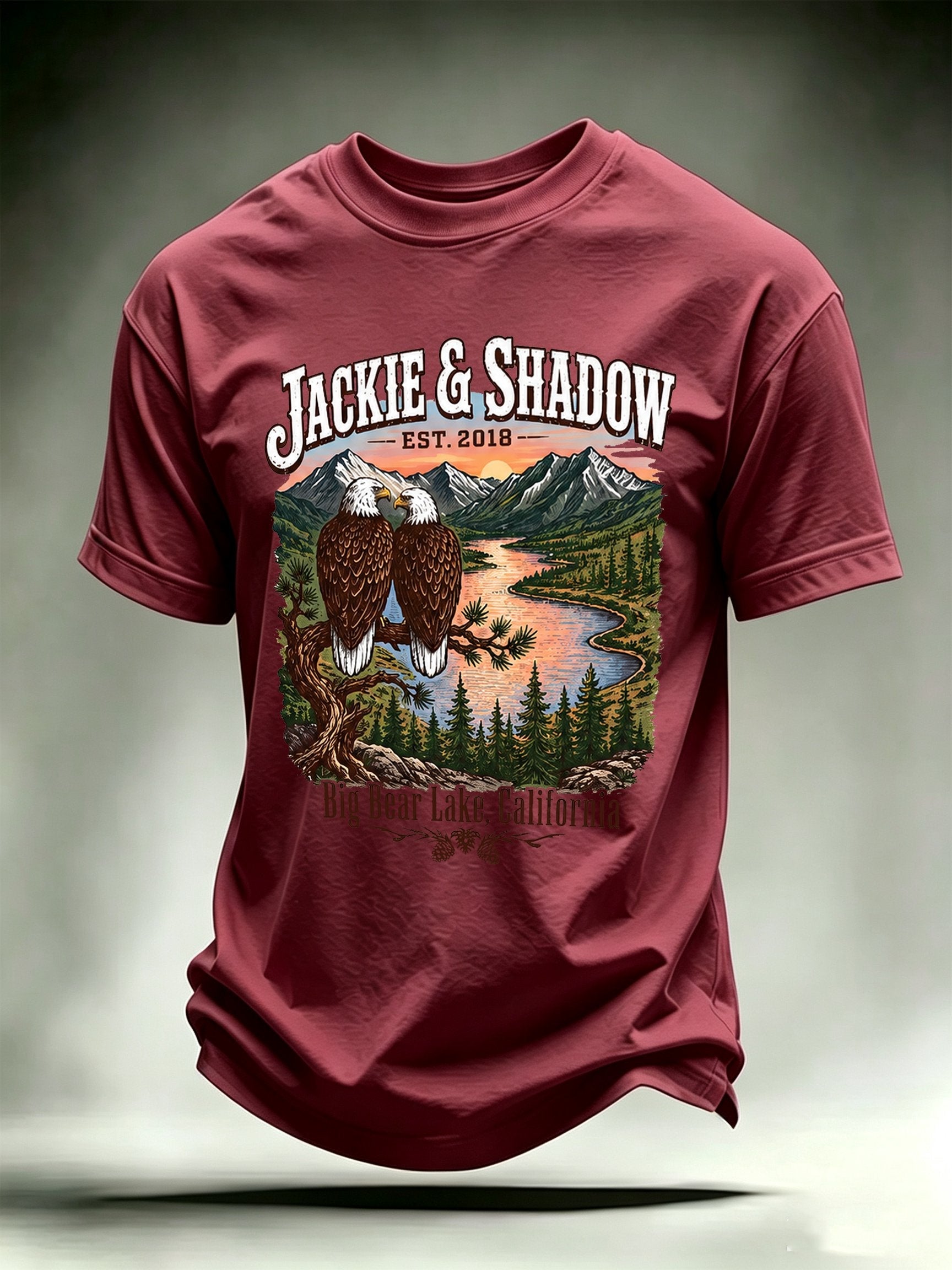 Men's JACKIE & SHADOW Print Crew-Neck T-Shirt