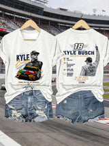 Women's Racing Legend Memorial  Print Casual T-shirt