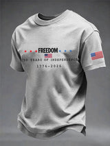 Men's 250 Years Of Independence Print Round Neck T-shirt