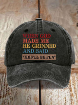 Unisex Faux Embroidered Faith Baseball Cap