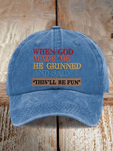 Unisex Faux Embroidered Faith Baseball Cap