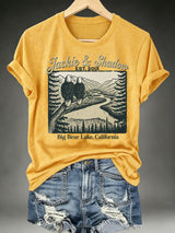 Women's JACKIE & SHADOW Print Crew-Neck T-Shirt