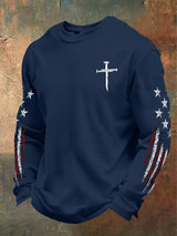 Men's casual faith waffle-knit T-shirt