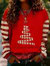 Women's Faith Print Casual Crew Neck Sweatshirt