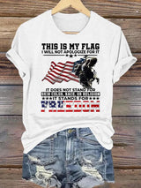 Women's  THIS IS MY FLAG Print T-Shirt