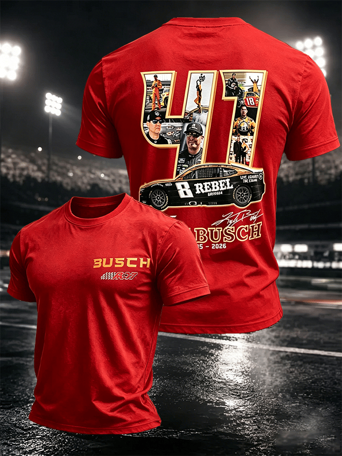 Men's Racing Legend Tribute Printed Comfortable Pure Cotton Short-Sleeve T-Shirt