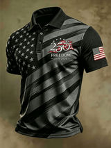 Men's USA 1776-2026 Freedom Printed Polo Shirt