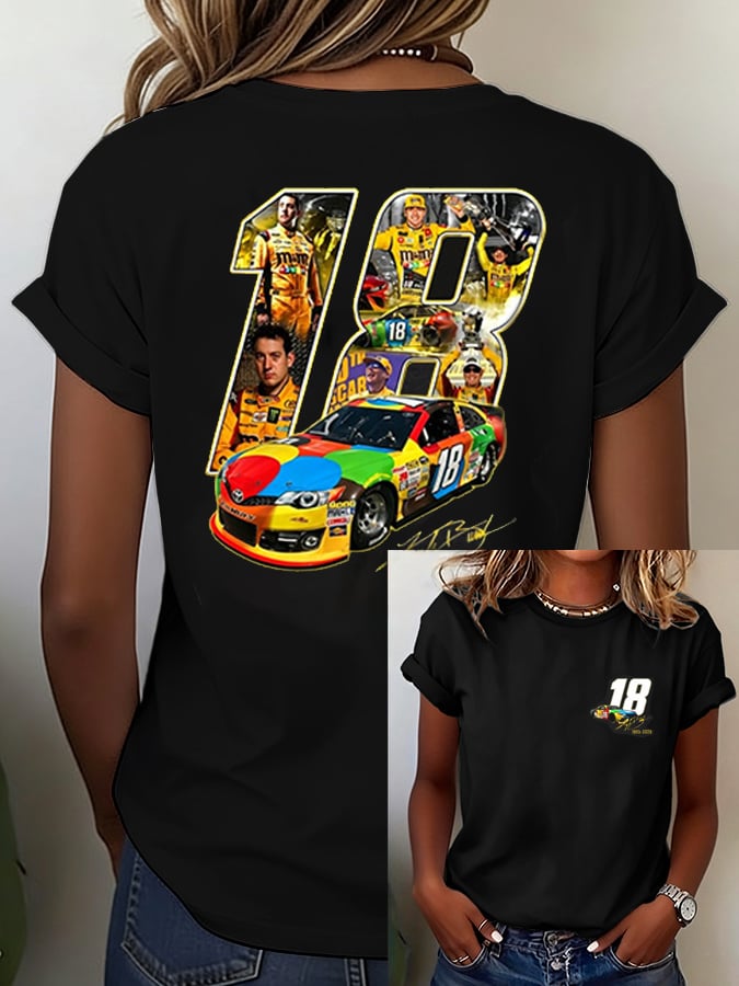 Women's Racing Print Casual T-shirt