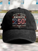 Retro Rededicate 250 One Nation Under God Faith Freedom Future  Print Baseball Cap