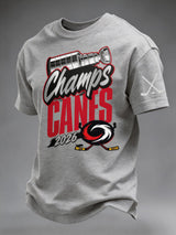 Men's Ice Hockey Printed Short-sleeved T-shirt