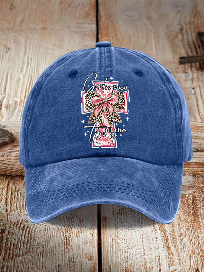 Unisex God Is Good All The Time Print Baseball Cap