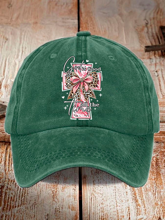 Unisex God Is Good All The Time Print Baseball Cap