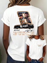 Women's Racing Print Casual T-shirt
