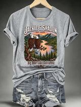 Women's JACKIE & SHADOW Print Crew-Neck T-Shirt