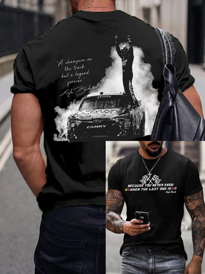 Men's Because You Never Know When The Last One Is Print Round Neck T-shirt