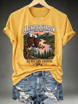 Women's JACKIE & SHADOW Print Crew-Neck T-Shirt