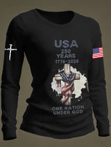 Women's casual United States 250th Anniversary  long-sleeved T-shirt
