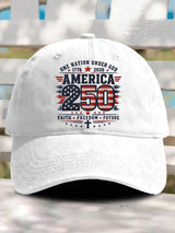 Retro Rededicate 250 One Nation Under God Faith Freedom Future  Print Baseball Cap