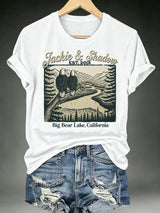Women's JACKIE & SHADOW Print Crew-Neck T-Shirt